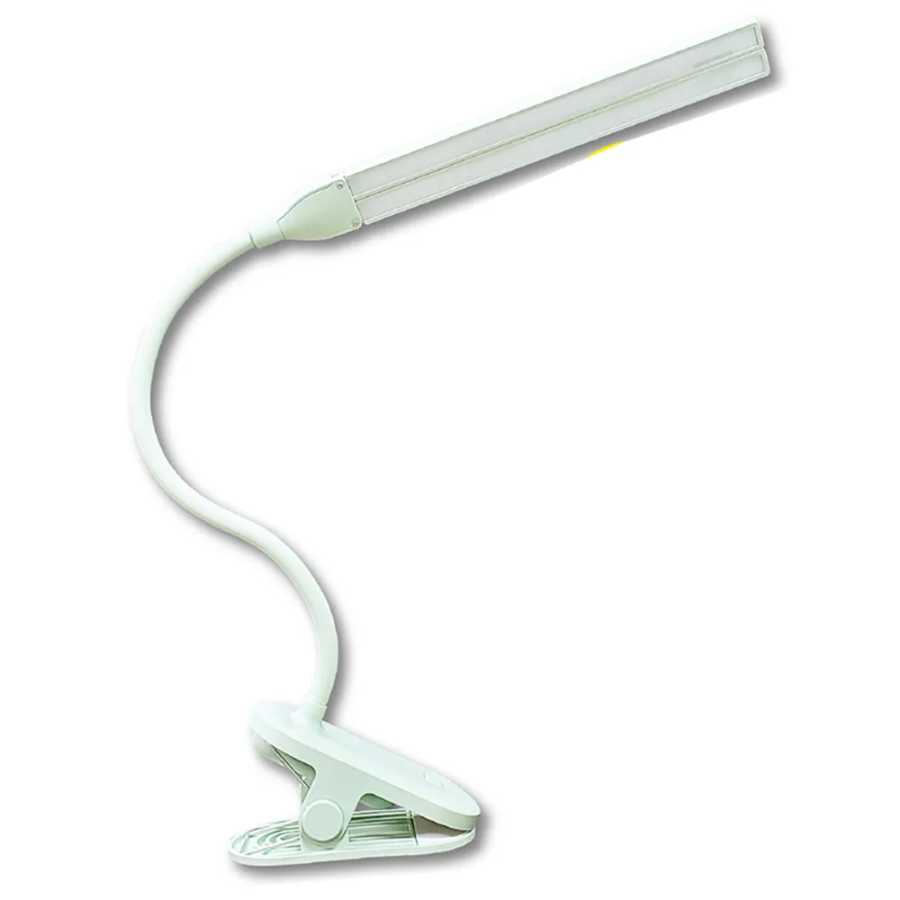 【明沛】美型360度軟管USB夾燈 LED檯燈(3種色溫/10種調光)