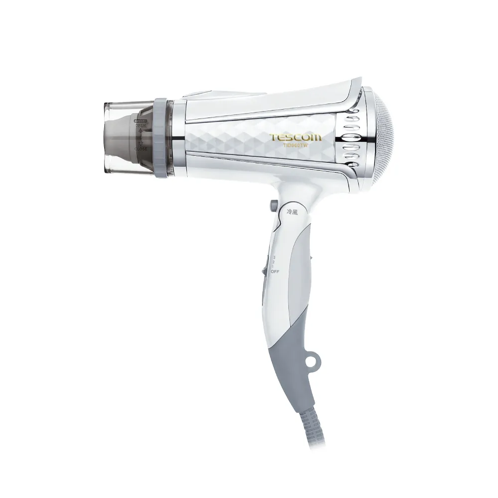 【TESCOM】官方直營 專業型大風量負離子吹風機 白色TID960TW
