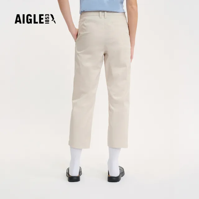 【AIGLE】女 快乾彈性七分褲｜AG-4P229A138 淺卡其(coolmax 吸濕排汗 快乾 彈性褲)