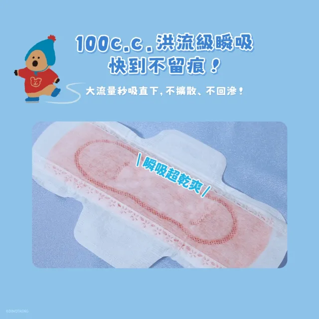 【愛康】透芯涼感衛生棉 DINOTAENG特別款 任選8包入(護墊型15.5cm/日用型24cm/夜用型28cm/加長型33cm)