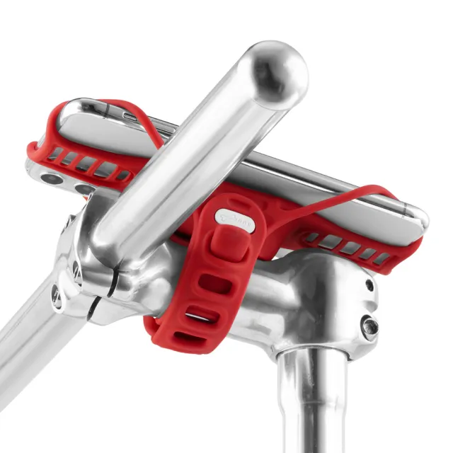 【Bone 蹦克】單車手機綁3 ｜Bike Tie Pro 3 -紅色 (自行車手機支架/手機架配件/龍頭/環保矽膠/可水洗)