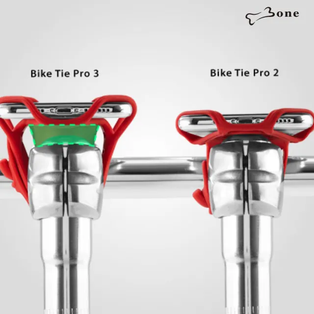 【Bone 蹦克】單車手機綁3 ｜Bike Tie Pro 3 -紅色 (自行車手機支架/手機架配件/龍頭/環保矽膠/可水洗)