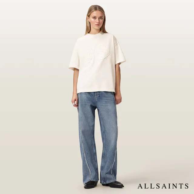 【ALLSAINTS】寬鬆短版修身刺繡蕾絲T恤 (多款任選)