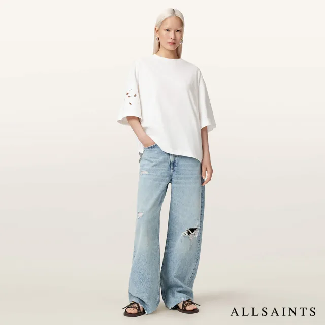 【ALLSAINTS】寬鬆短版修身刺繡蕾絲T恤 (多款任選)