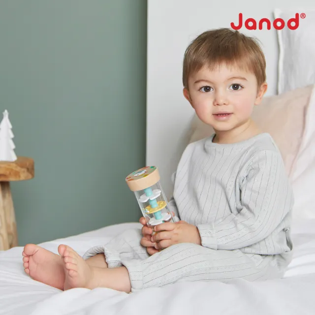【Janod】寶寶異想世界-雨聲器(聲響玩具 寶寶玩具 1歲半玩具 2歲玩具 音樂玩具 感官玩具)