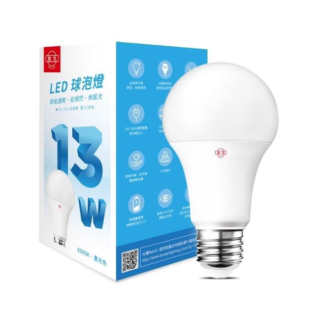 【旭光】12入組 13W LED燈泡 晝光色 自然光 燈泡色(高光效 壽命長 LED燈泡)