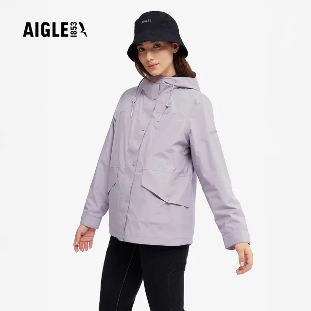 【AIGLE】女 MTD 防水透氣外套｜AG-4A206A106 淺丁香紫(防水外套 防風 女外套)