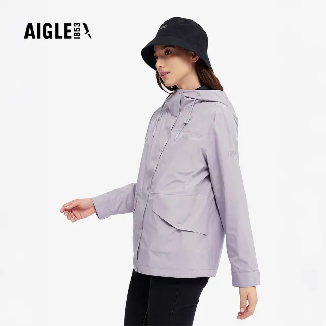 【AIGLE】女 MTD 防水透氣外套｜AG-4A206A106 淺丁香紫(防水外套 防風 女外套)