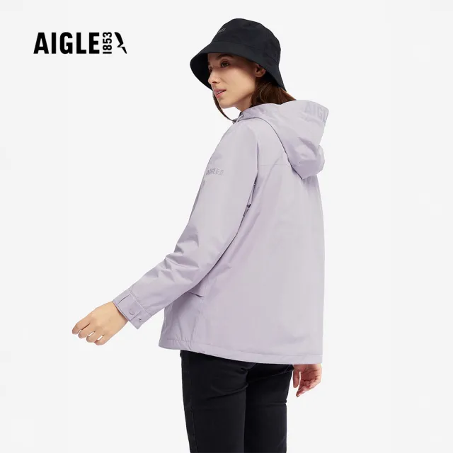 【AIGLE】女 MTD 防水透氣外套｜AG-4A206A106 淺丁香紫(防水外套 防風 女外套)
