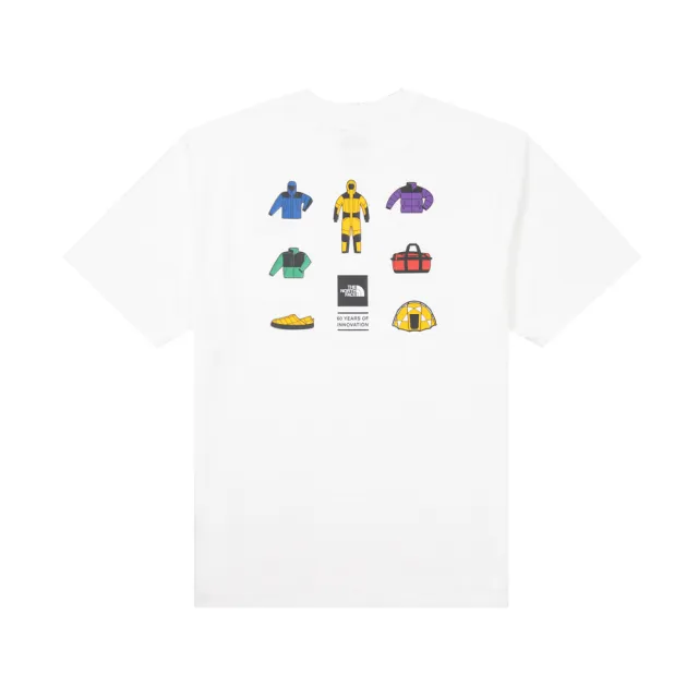 【The North Face】北臉 短袖上衣 男 女 中性 速乾 U ICONIC BOX RELAXED SS TEE GRAPHIC 白 NF0A8GVUFN4