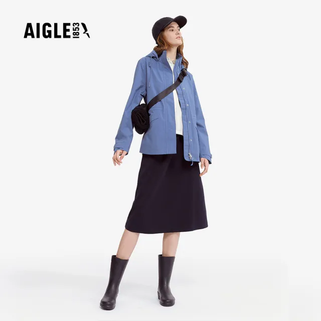 【AIGLE】女 GORE-TEX  防水透氣外套AG-4A204A050 藍色(女外套 防水透氣外套 Goretex)