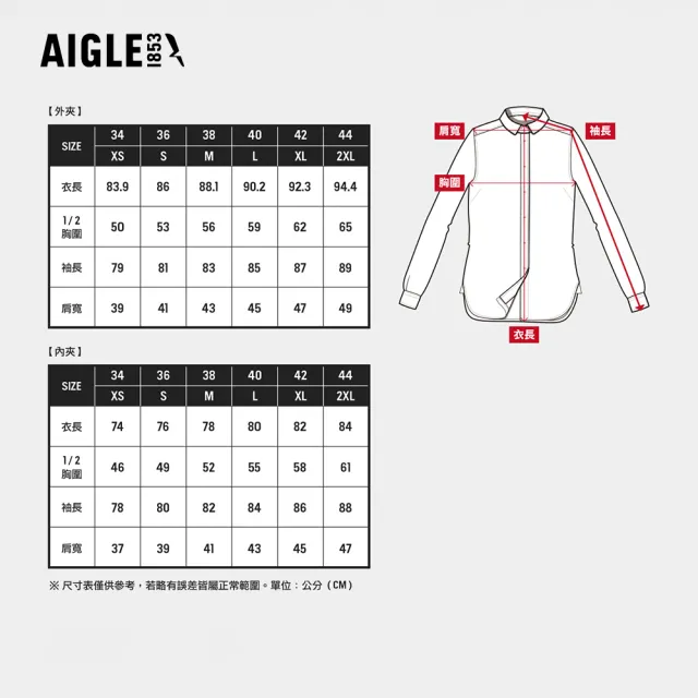 【AIGLE】女 GORE-TEX 兩件式防水羽絨外套|AG-4A246A017 櫻桃紅(goretex 防風防水 保暖外套 羽絨外套)