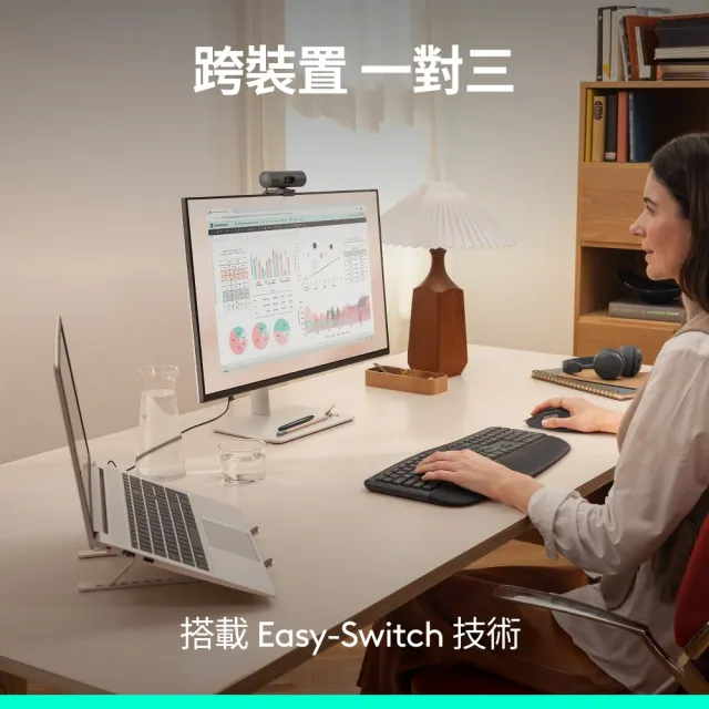 【Logitech 羅技】MK880 多工舒適無線鍵盤滑鼠組(不附Bolt接收器)