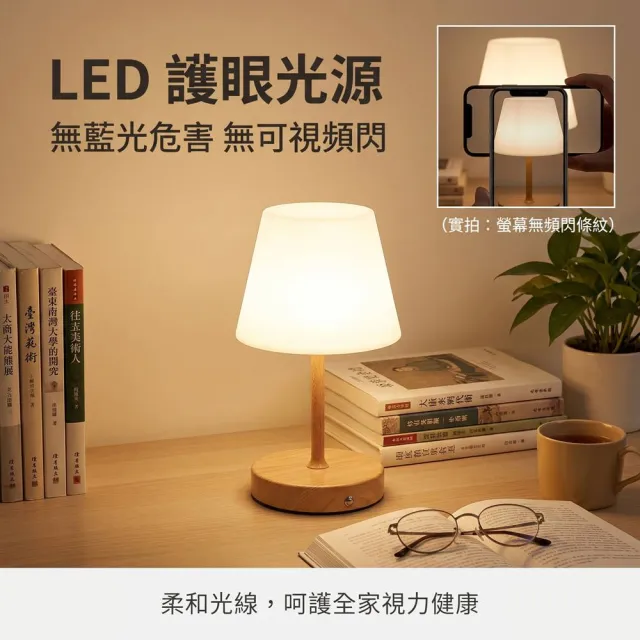 蘑菇燈台燈 床頭高級感中古風燈 可充電創意臥室床頭燈 裝飾桌燈氛圍燈(檯燈、床頭燈、臥室燈)