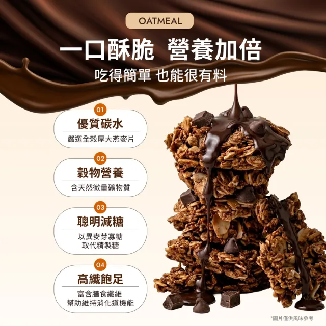 【Wedar 薇達】高纖燕麥脆脆 任5包(40g/包.小禎推薦.裸食燕麥.燕麥餅乾.健康零食.低卡高纖.全穀厚大燕麥片)