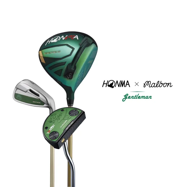 【HONMA 本間高爾夫】HONMAxMalbon聯名高爾夫套桿組 男款4木9鐵(5-11.AW.SW)+推桿+專屬球袋及桿套 七夕限定