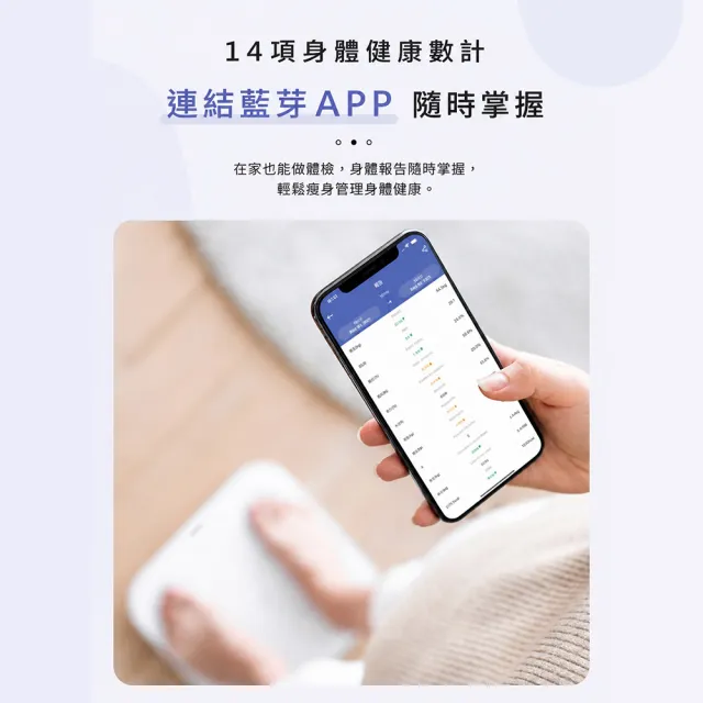 【SAMPO 聲寶】14合1藍牙智能電子體重計/體脂計(BF-Z2205BL)