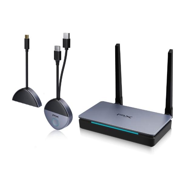 【PX 大通】WTR-5601H HDMI Type-C 1080P兩用無線會議系統傳輸器(免設定會議投影 手機 筆電 無線投屏)