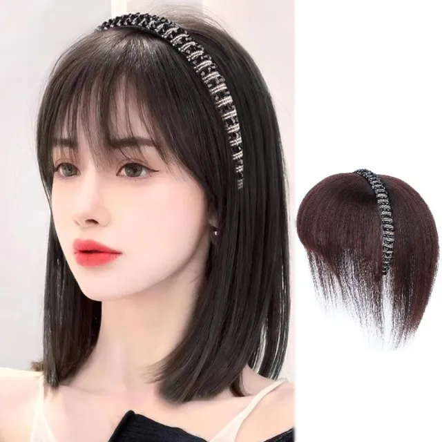 【巴黎精品】現貨限搶 女髮箍真髮髮片透氣假髮片輕量隱形增髮量假髮(水鑽10*10cm自然逼真2色a1fn9)5.26
