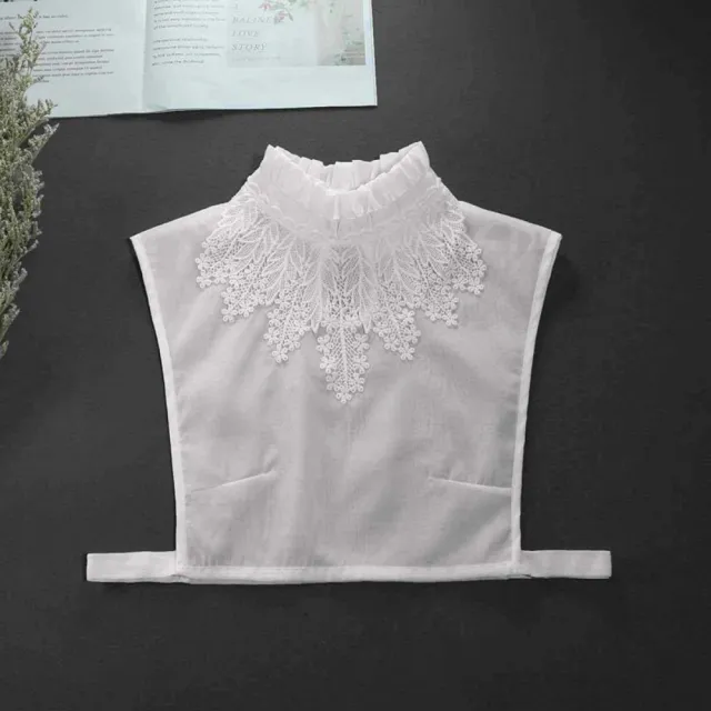 【巴黎精品】現貨限搶 假領子襯衫領片(木耳立領雪花片花邊女裝配件2色a1gg5)5.26