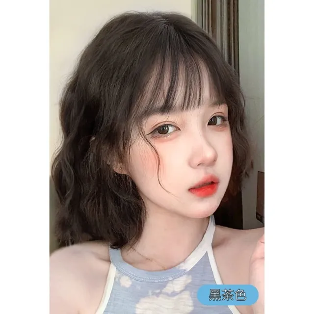 【巴黎精品】現貨限搶 女短假髮透氣假髮片輕量隱形增髮整頂假髮角色扮演(蓬鬆自然水波紋捲髮2色a1hq17)