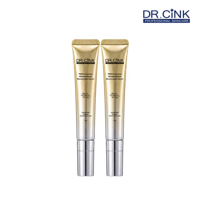 【DR.CINK 達特聖克】PDRN外泌體撫紋微晶精華 15ml 二入組 (15000支微藻晶 850億顆雙外泌體 頂級PDRN)