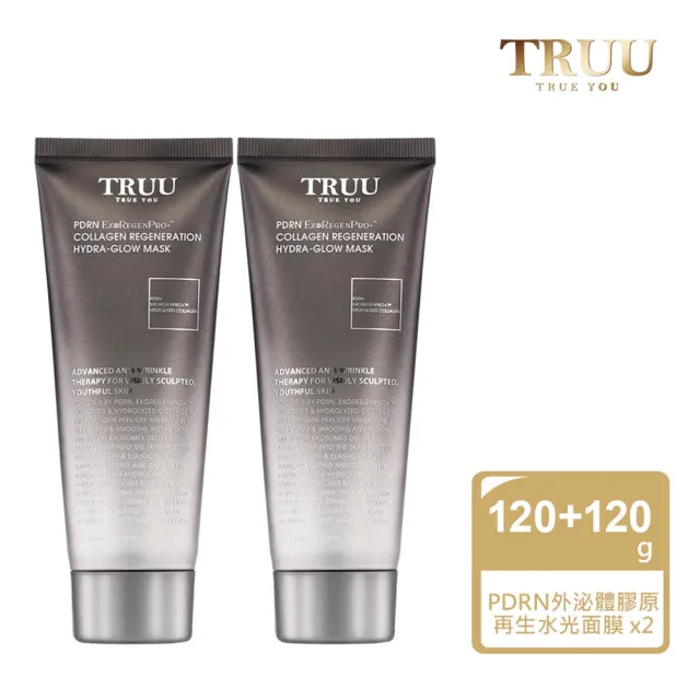 【TRUU 童】PDRN外泌體膠原再生水光面膜120G 2入(再生青春密碼 敷回膠原彈潤肌)