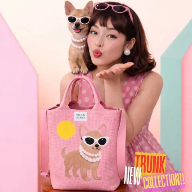 【MAISON DE AURI】雙11 Trunk Grande Chiwawa｜貴婦娃娃 大提包 / 厚針織