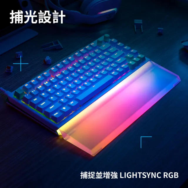 【Logitech G】G512 X 75 磨砂透明壓克力手托