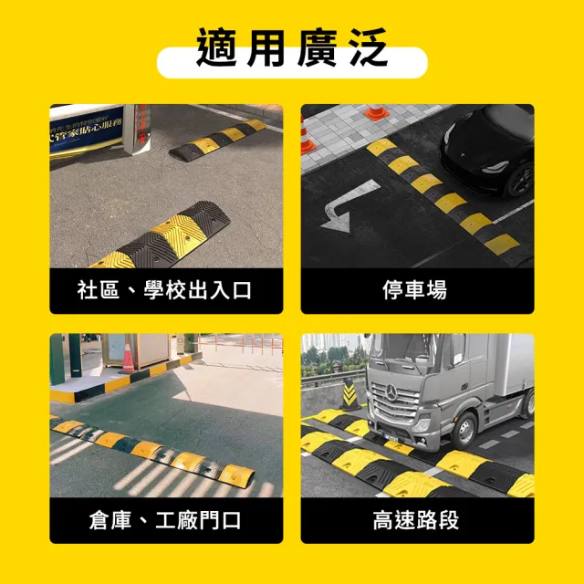 交通減速帶 耐壓減速墊 道路減速丘 黃黑減速帶 地下室減速坡 180-TRA35RP 車道減速 車道減速坡