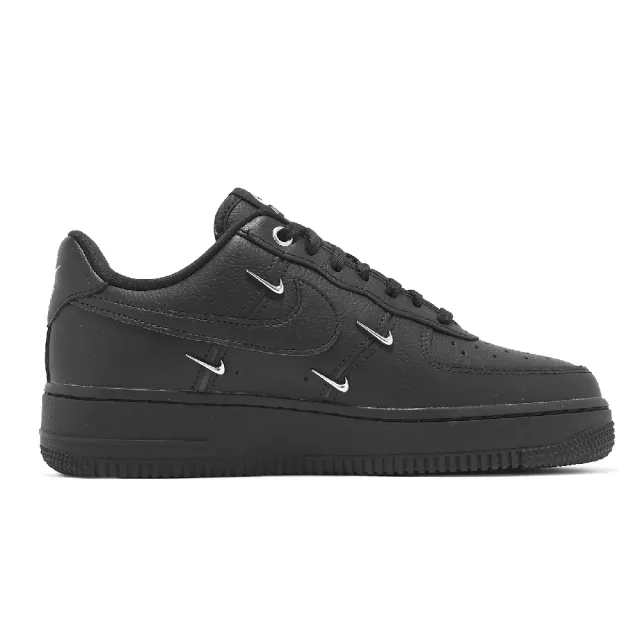 【NIKE 耐吉】休閒鞋 Wmns Air Force 1 07 LX 女鞋 男鞋 黑 金屬小勾 銀勾 AF1(HQ1180-001)