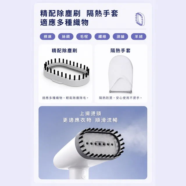 【SAMPO 聲寶】二合一手持式蒸氣掛燙機/電熨斗/蒸汽燙衣/熨斗/衣物除皺(AS-Z2210WL)