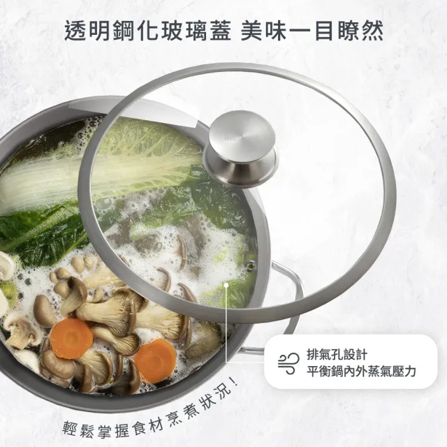 【mo select】台灣製極厚316不鏽鋼雙耳全能鍋30cm/6000ml兩件組(湯鍋/燉鍋/不鏽鋼鍋/深煮鍋)