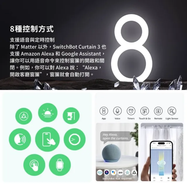 【SwitchBot】窗簾機器人Curtain3 R型/U型(電動窗簾/免鑽孔/智能居家/APP控制/藍芽遙控)