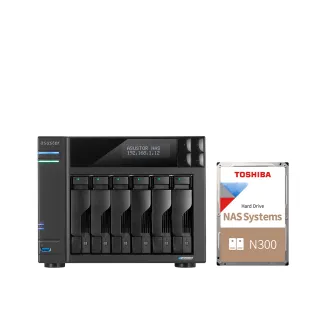 【ASUSTOR 華芸】搭東芝NAS 10TB★AS6706Tv2 6Bay NAS 網路儲存伺服器