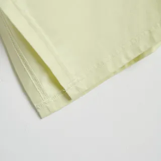 【SOMETHING】女裝 異材質拼接短袖T恤(淡綠色)