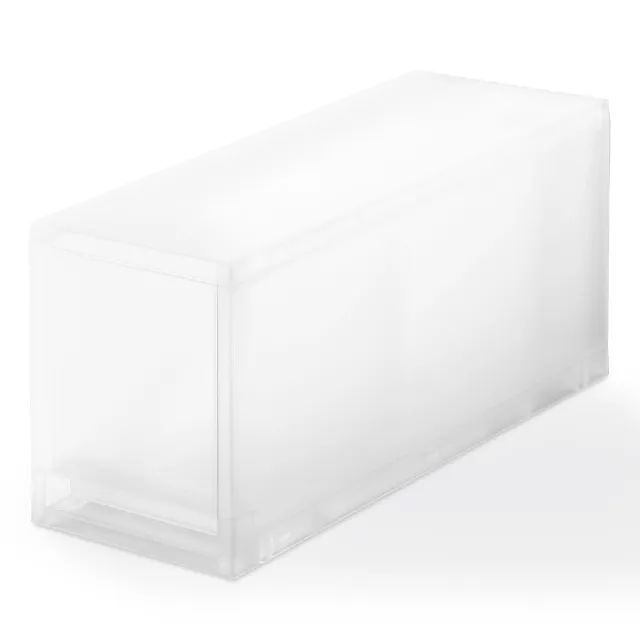 【MUJI 無印良品】PP盒/深型/窄/附隔板/正反疊 約寬14×深37×高17.5cm