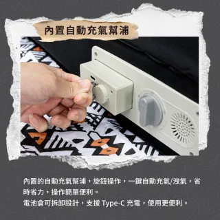 【NUIT 努特】巢好睡 單人電動充氣TPU床墊 內建電動幫浦 USB充電 露營充氣床墊 超彈海綿 沖孔海綿 (NTB105)