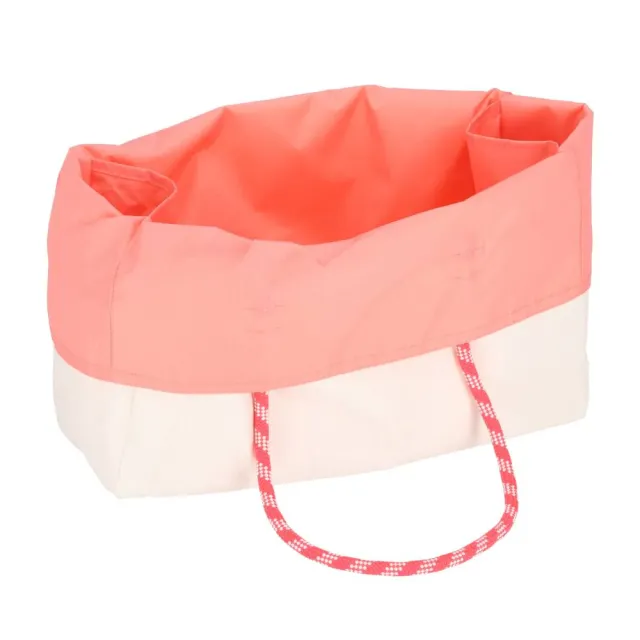 【Lesportsac】大型雙面托特包 手提包 購物袋 送禮 禮物 女包 男包(奶霜白x蜜桃橘)