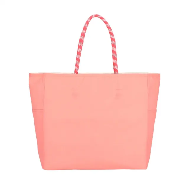 【Lesportsac】大型雙面托特包 手提包 購物袋 送禮 禮物 女包 男包(奶霜白x蜜桃橘)