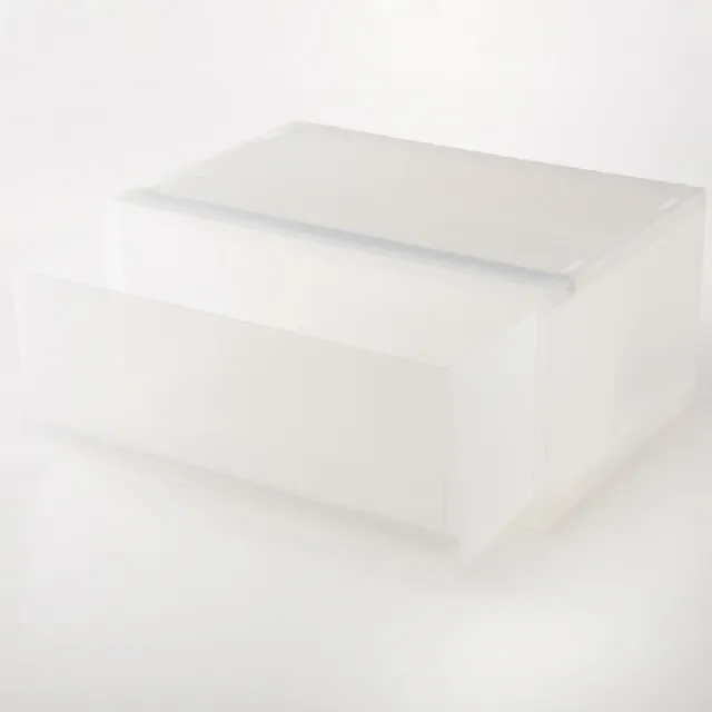 【MUJI 無印良品】PP資料盒/橫式/深型 整體：約寬37×深26×高17.5cm　內寸：約寬33.5×深22.5×高14cm