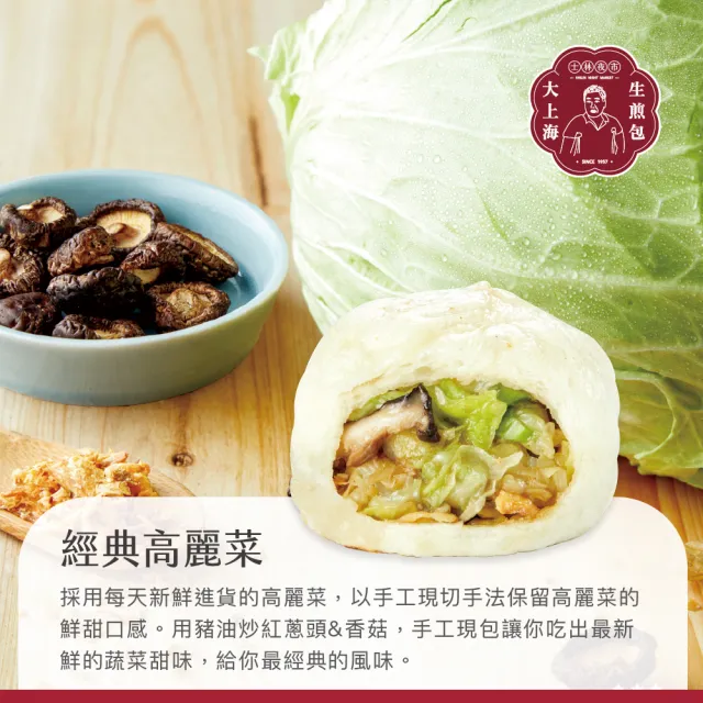 【大上海生煎包】生煎包x6盒(5顆裝/盒_招牌鮮肉/經典高麗菜/麻辣鮮肉_口味任選)