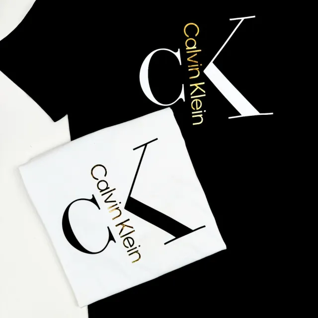 【Calvin Klein】金運加持  CK金屬質感 短T Calvin Klein 純棉 T恤 CK上衣(1450)