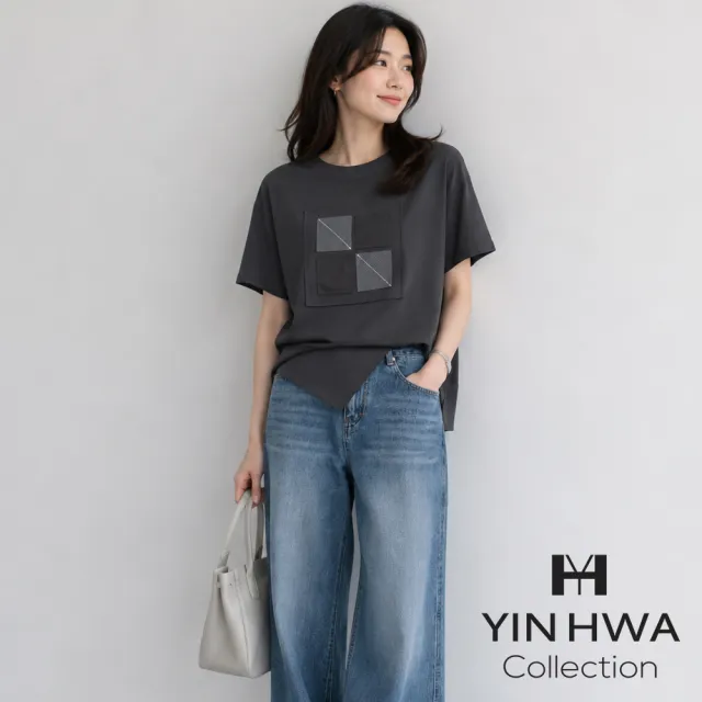 【YIN HWA 盈樺】ARIES 簡約貼布圖案造型上衣