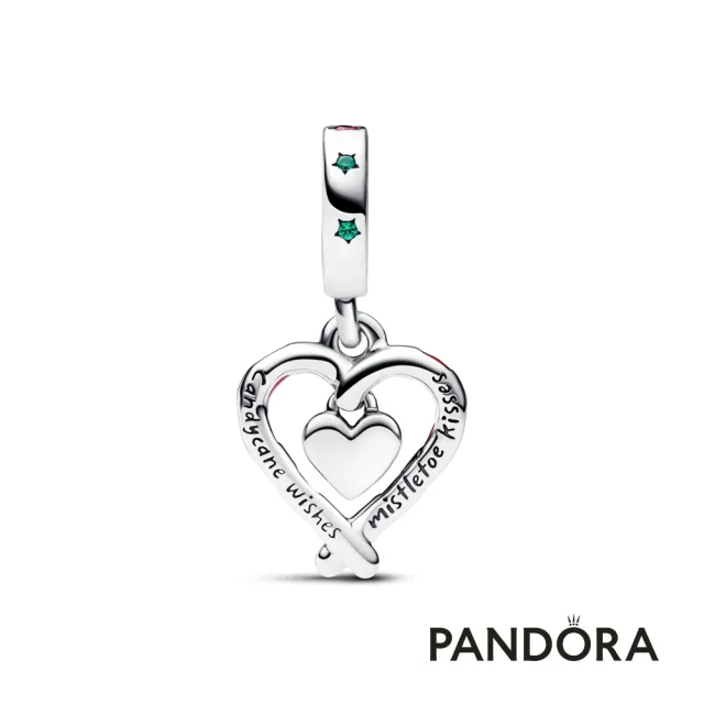 【Pandora 潘多拉】甜心拐杖糖聖誕吊飾