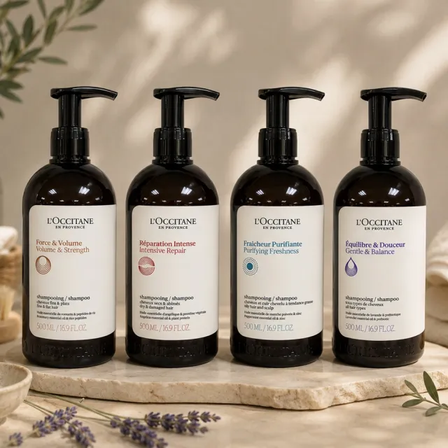 【L’Occitane 歐舒丹】草本洗髮乳/潤髮乳500ml 1入(平輸版)