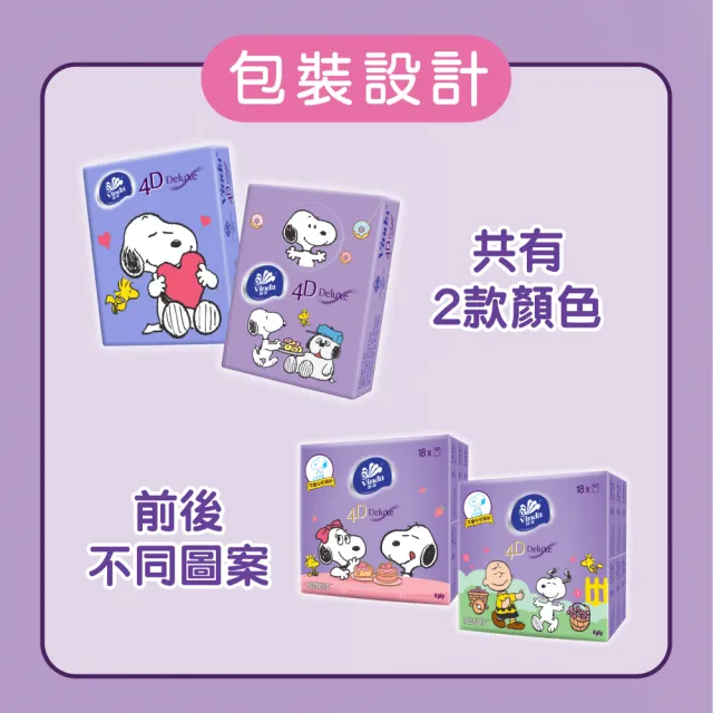 【Vinda 維達】Snoopy限量版無香迷你紙手巾18包裝(8抽)
