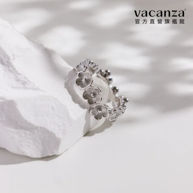 【vacanza】春日菊花 925純銀飾品 純銀戒指 (抗過敏 情人節禮物 生日禮物)