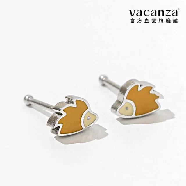 【vacanza】小刺蝟滴釉 純鋼飾品 純鋼耳環 養耳棒 (生日禮物)