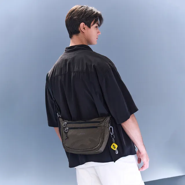 【MAJOR MADE】極簡雙拉鍊多口袋斜跨包(側背包/斜背包/肩背包)